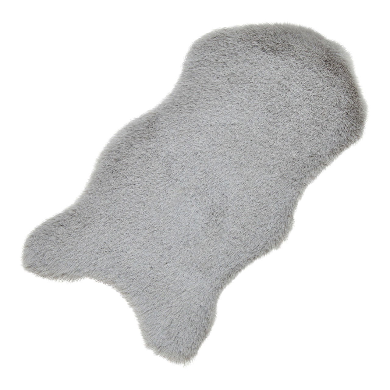 Kaninchenfell Kunstfell aus Polyester Grau (B/H/T) 50x25x2cm Dekoration für Zuhause, Teppich