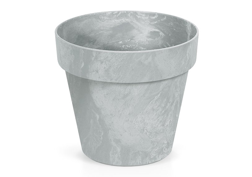 Plastic flower pot gray (W/H/D) 20x18x20cm 3,50L