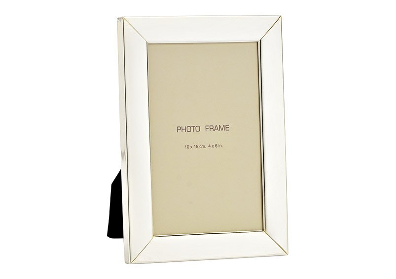 Photo frame silver plated for 10x15cm photos of metal silver (W/H/D) 12x17x1cm