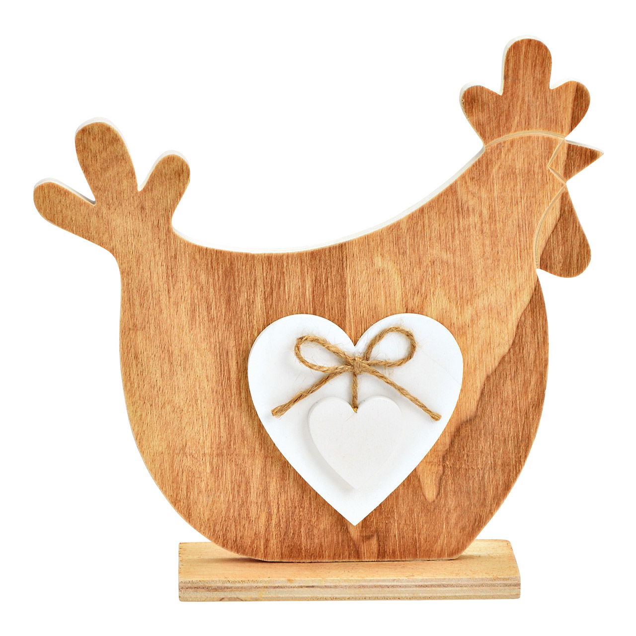 Pollo da esposizione in legno, marrone (L/A/D) 20x20x5cm