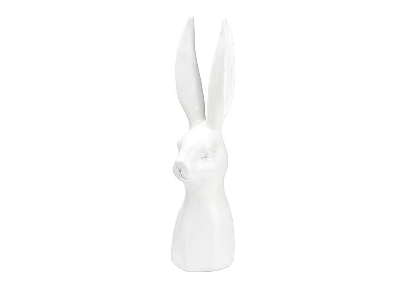 Poly cabeza de conejo blanco (A/A/P) 14x44x11cm