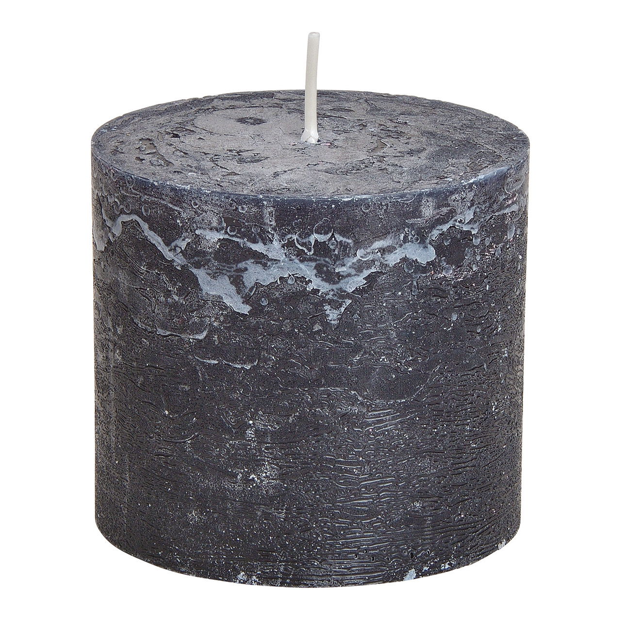 Candle 10x9x10cm, made of wax, black