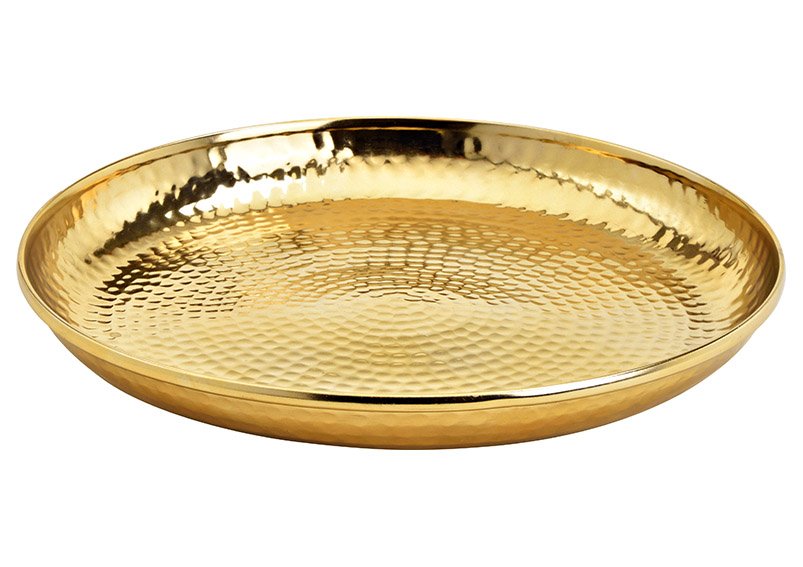 Plate metal gold (W/H/D) 35x4x35cm