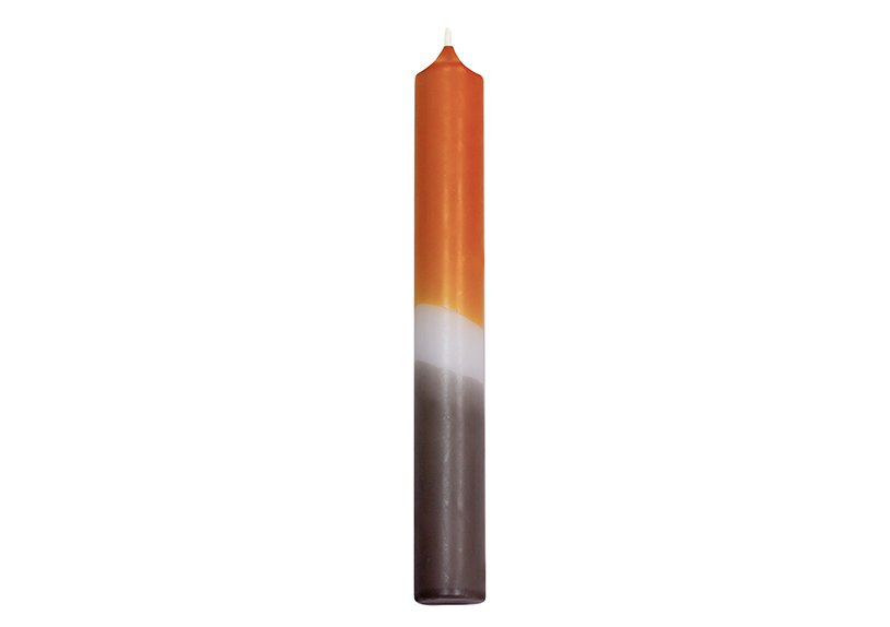 Stabkerze DipDye natur-schlamm (B/H/T) 2x18x2cm Brenndauer ca. 8 Std.