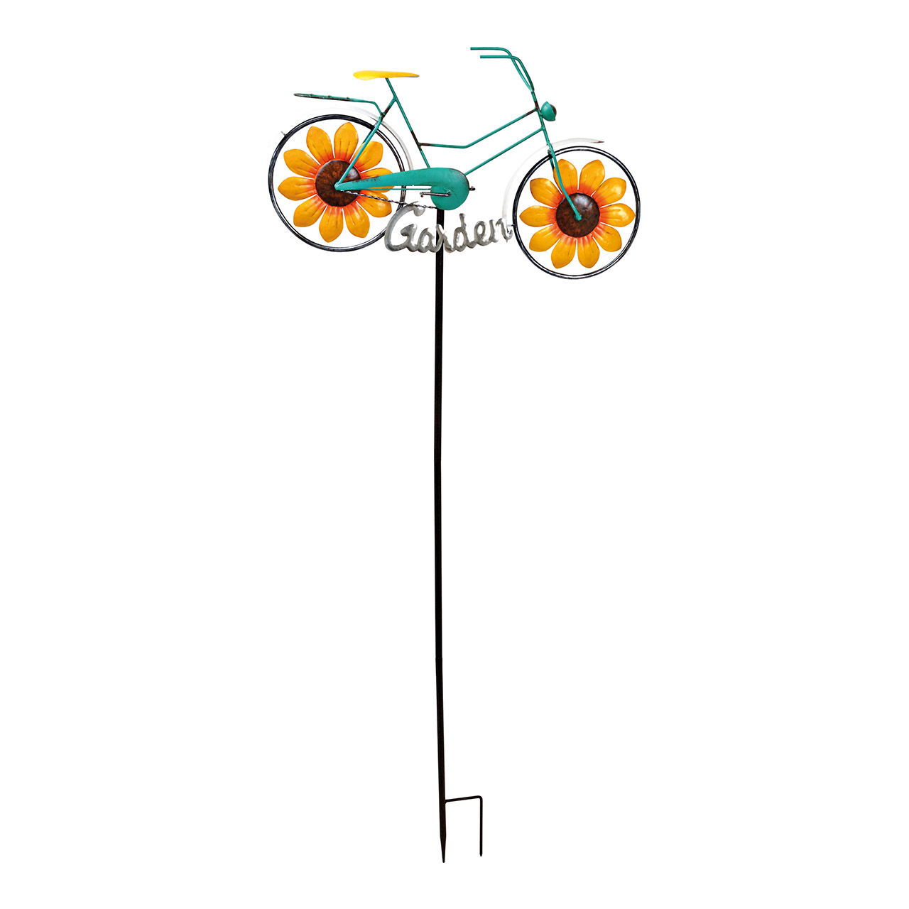 Flower plug metalen wind wiel fiets, kleurrijk (B/H/D) 63x160x13cm