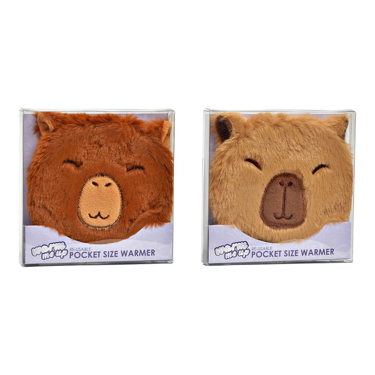 Taschenwärmer Capybara aus Kunststoff/Plüschbezug, 2-fach, Braun/Grün (B/H/T) 12x11x1cm Taschenwärmer Capybara aus Kunststoff/Plüschbezug, 2-fach, Braun/Grün (B/H/T) 12x11x1cm