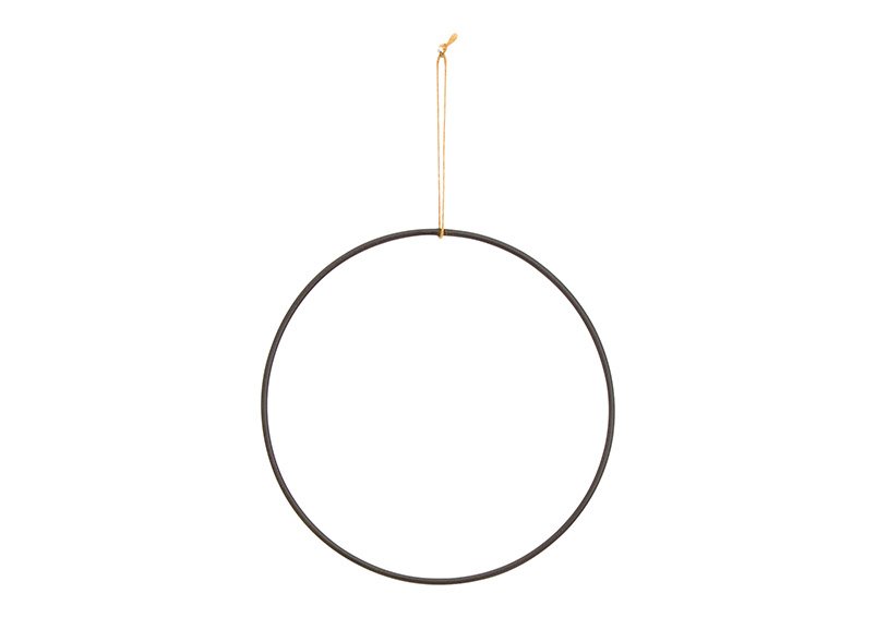 Metalen hanger ring zwart Ø15cm
