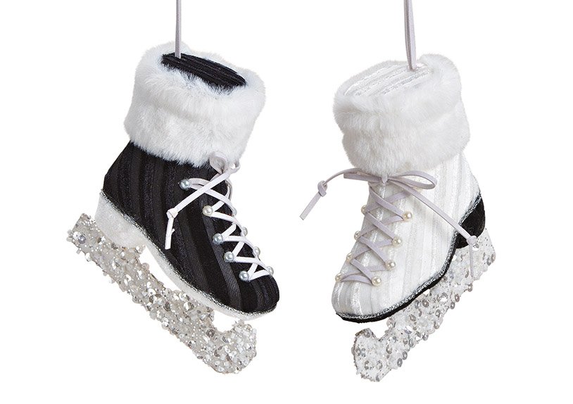 Hanger ice-skates plastic black/white 2-asst. 1x12x4cm