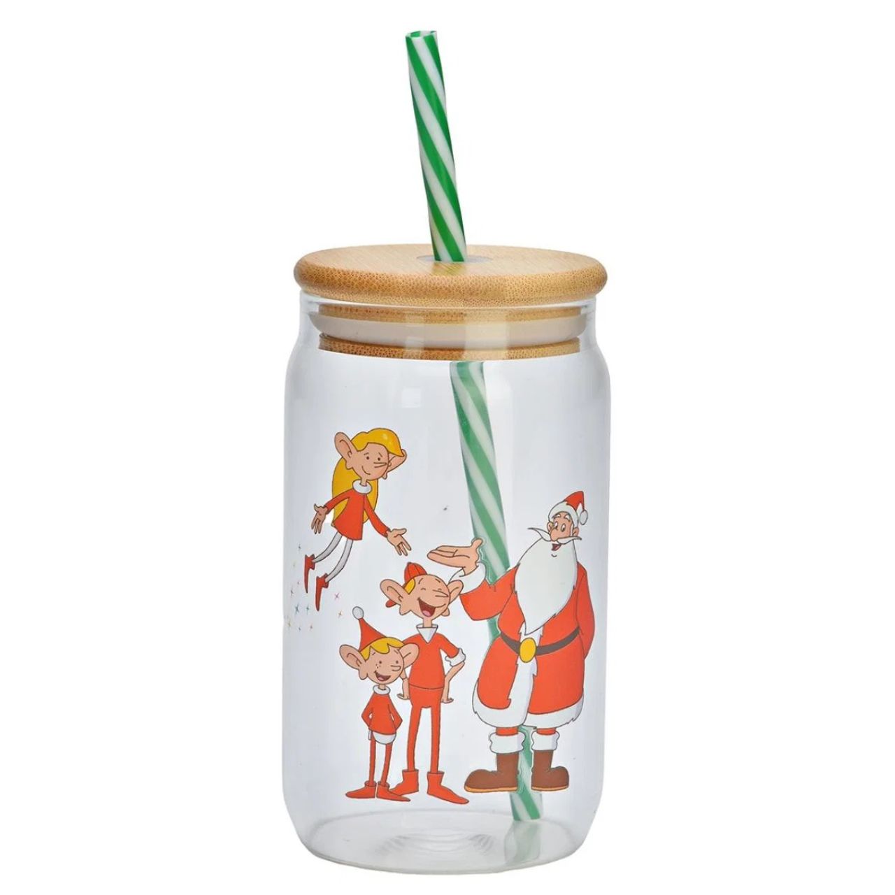 Glas, Trinkflasche, Strohhalm, Weihnachtsmotiv, Holzdeckel, Glas, Trinkglas, Strohhalm, Weihnachtsdesign, Jahrzeit-Motiv