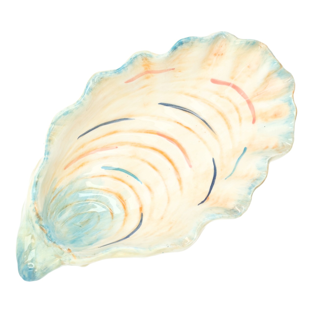 Schale, Muschelform, Pastellfarben, Dekoschale, Keramik