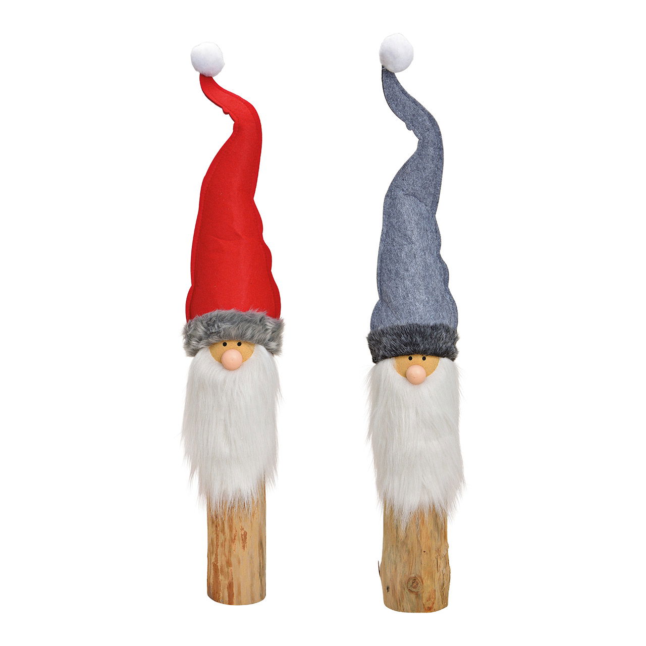 Papá Noel de fieltro, madera rojo, gris 2 pliegues, (A/A/P) 13x80x10cm Papá Noel de fieltro, madera rojo, gris 2 pliegues, (A/A/P) 13x80x10cm