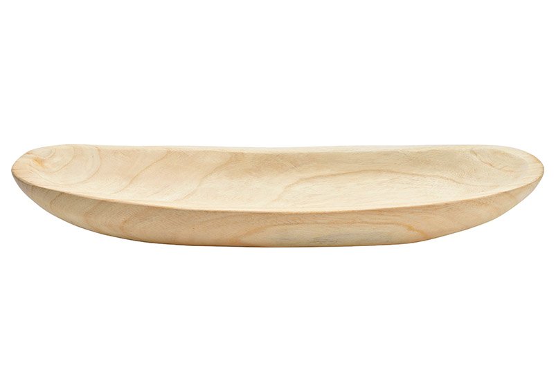 Paulownia wood bowl natural (W/H/D) 60x6x20cm