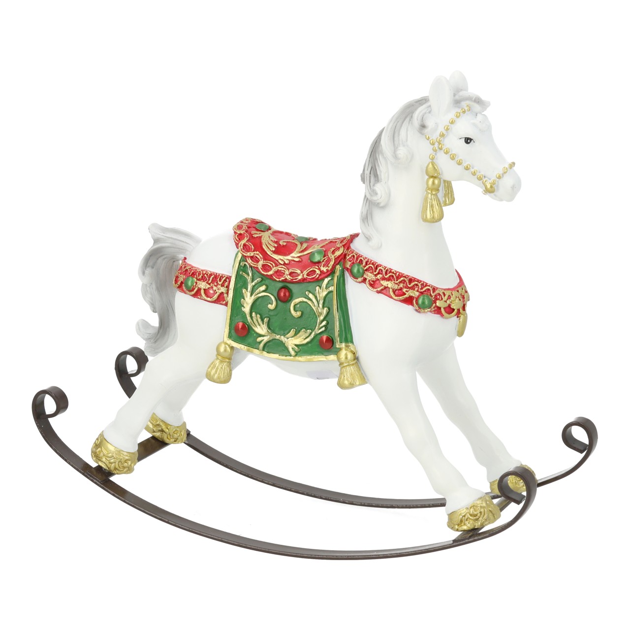 Weihnachtsdeko, Pferd, Karussell, Sattel, Gold