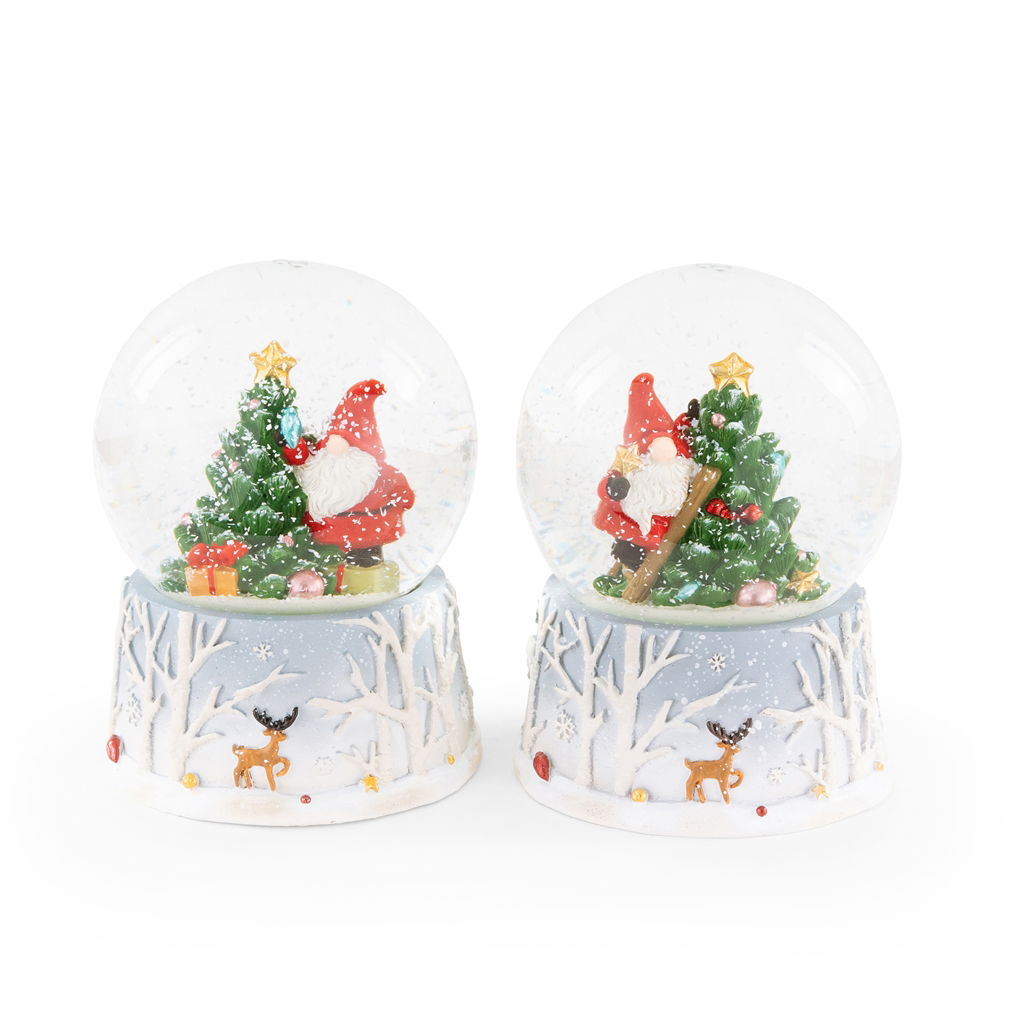 Globo de nieve Papá Noel con árbol, 2 surtidos, poliresina, 6,8x6,8x8,8cm, 1 pieza, colorido Weihnachten, Weihnachtsdekorationen, Festival, Weihnachtsbaum