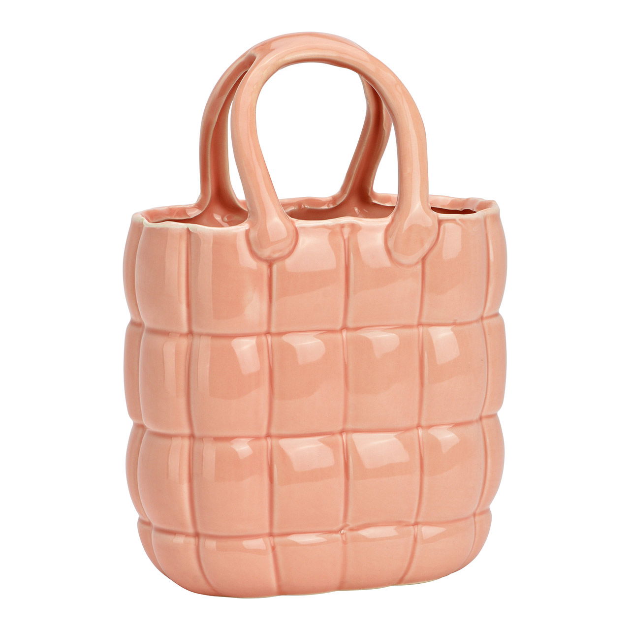 Vase Handtasche aus Keramik, Rosa (B/H/T) 18x25x10cm Zubehor, Tasche, Handtasche, Geldbörse, Granate