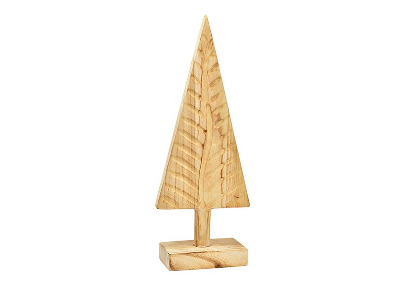 Piantana per albero di Natale in legno naturale di paulownia (L/H/D) 24x62x12cm