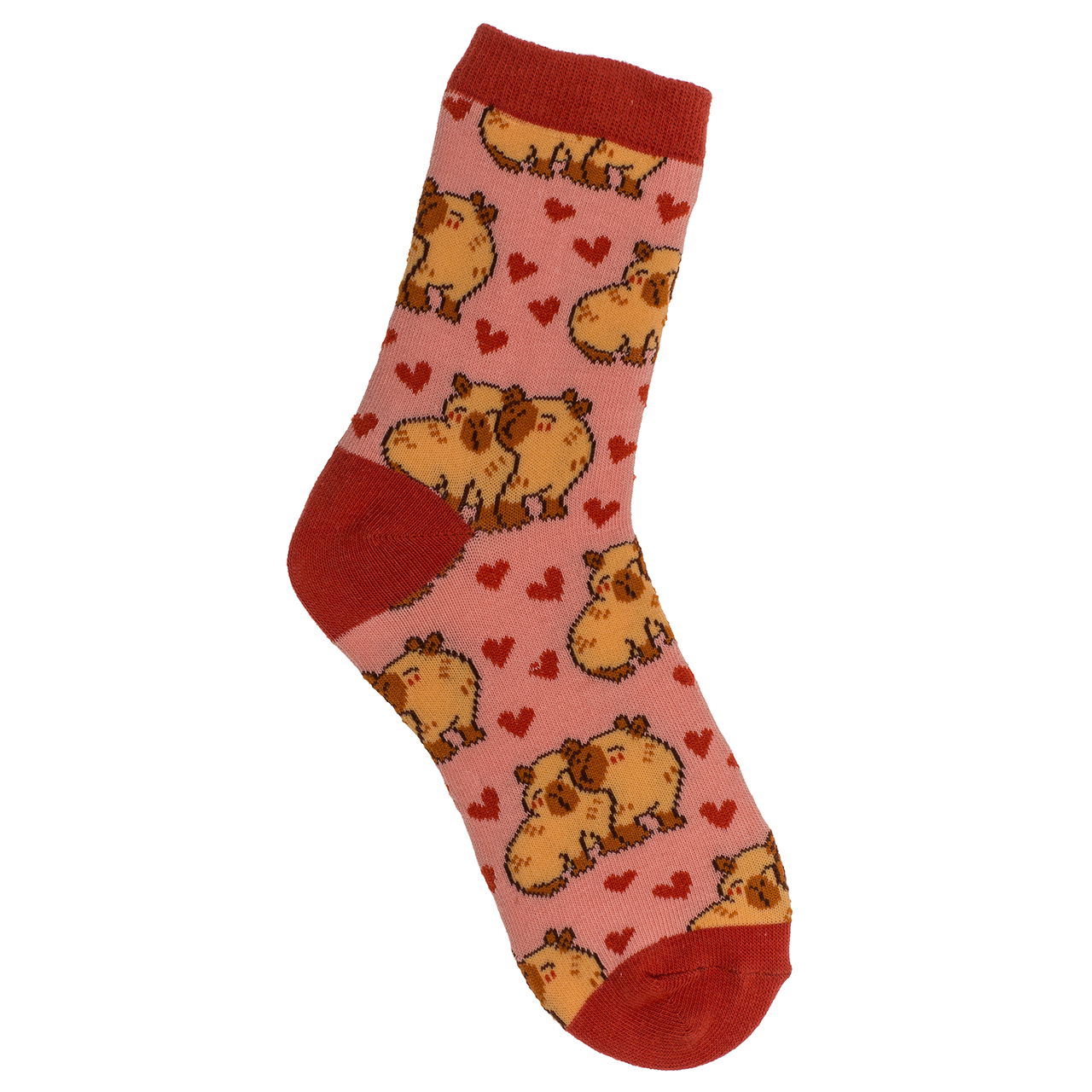 Toverkindersokken, Capybara 1 paar maat 2 van katoen, 4-laags, kleurrijk (B/H) 19x15 24 st. in display Bekleidung, Strumpfwaren, Socke