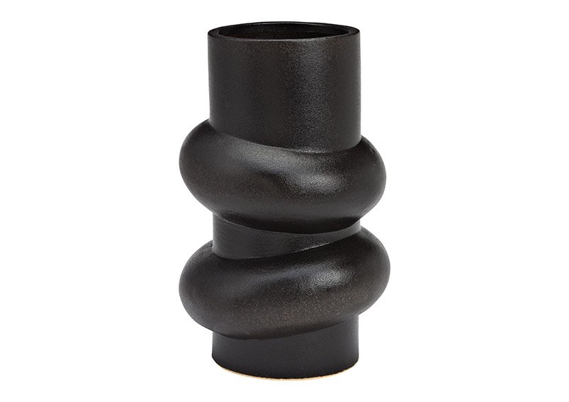 Vaso in porcellana nera (L/H/D) 16x25x16cm