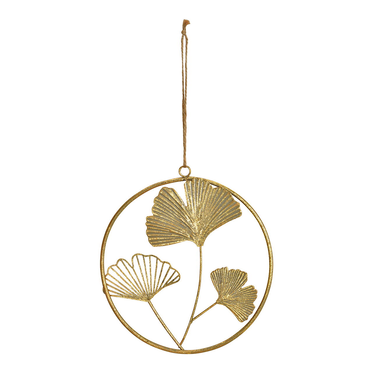 Hanger ginkgo made of metal gold Ø16cm