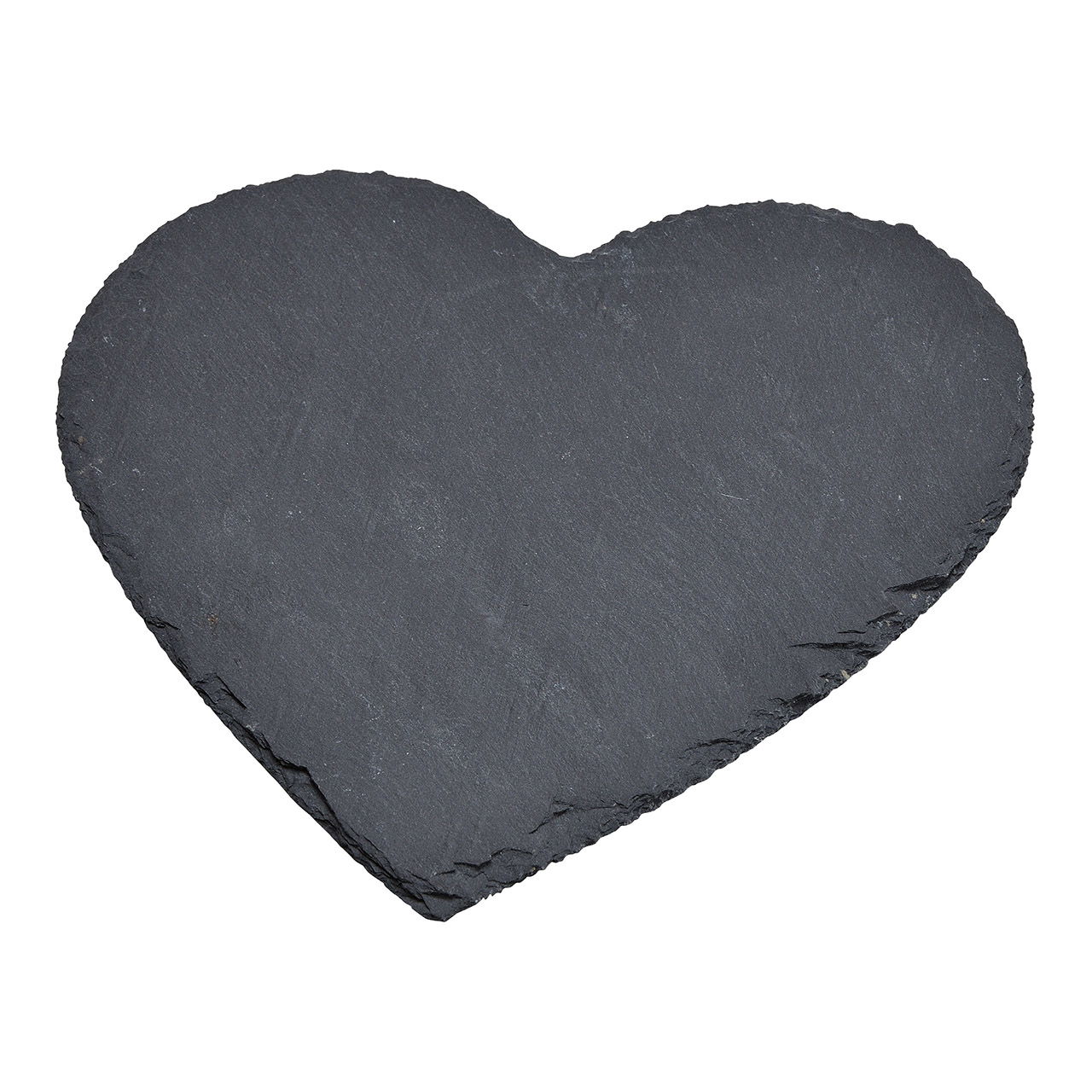 Plate heart, slate, black, 20x20cm