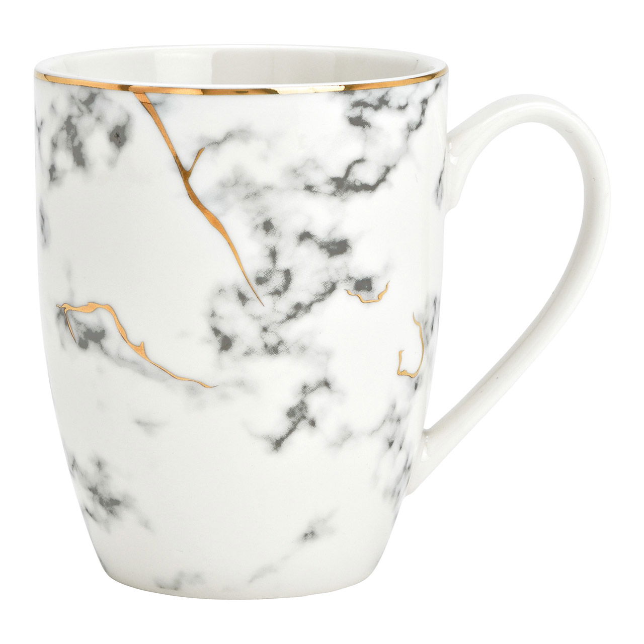 Mug marble look porcelain (W/H/D) 11x11x8cm