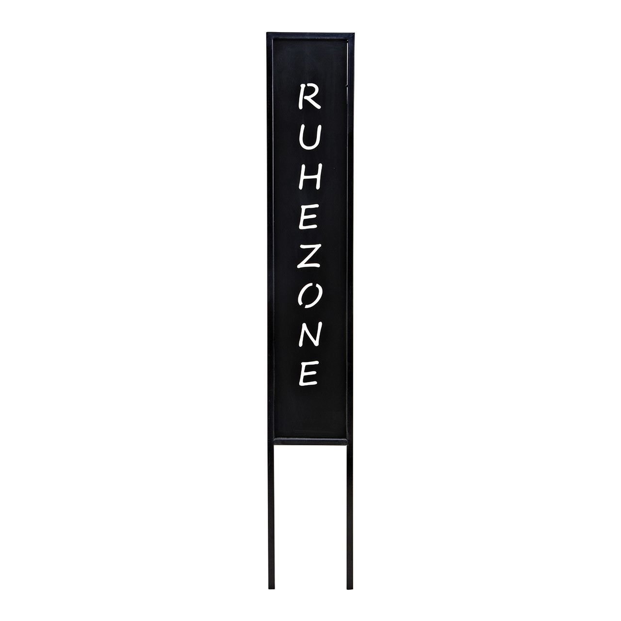 Fiche, RUHEZONE, en métal noir (L/H/P) 13x83x1cm Fiche, RUHEZONE, en métal noir (L/H/P) 13x83x1cm