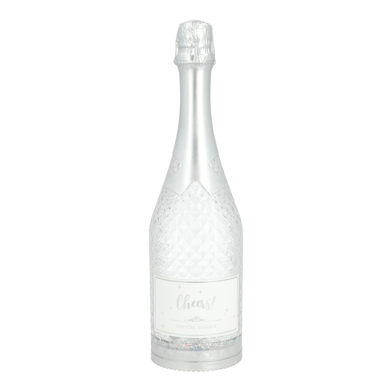 Flasche, Sektflasche, Kristallmuster, Silber, Geburtstagsgeschenk, Sektflasche, Champagnerflasche, Glitzeroberfläche, Crystal Sparkle, Feierbedarf