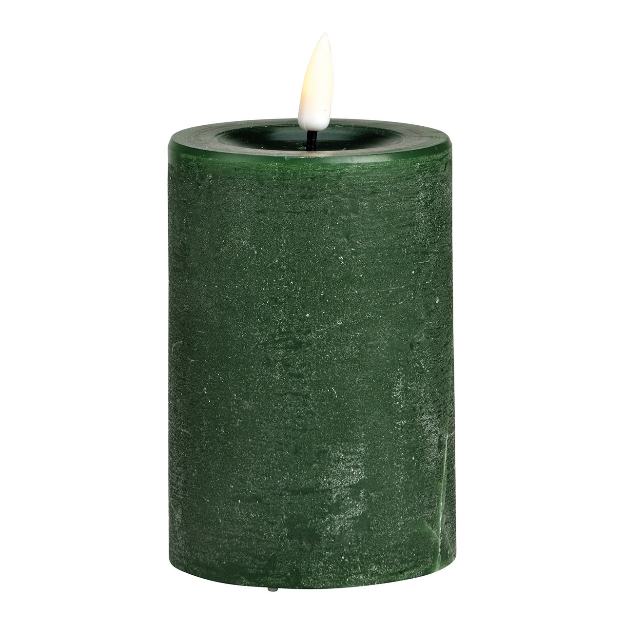 LED candle made of wax, green (W/H/D) 8x10x8cm