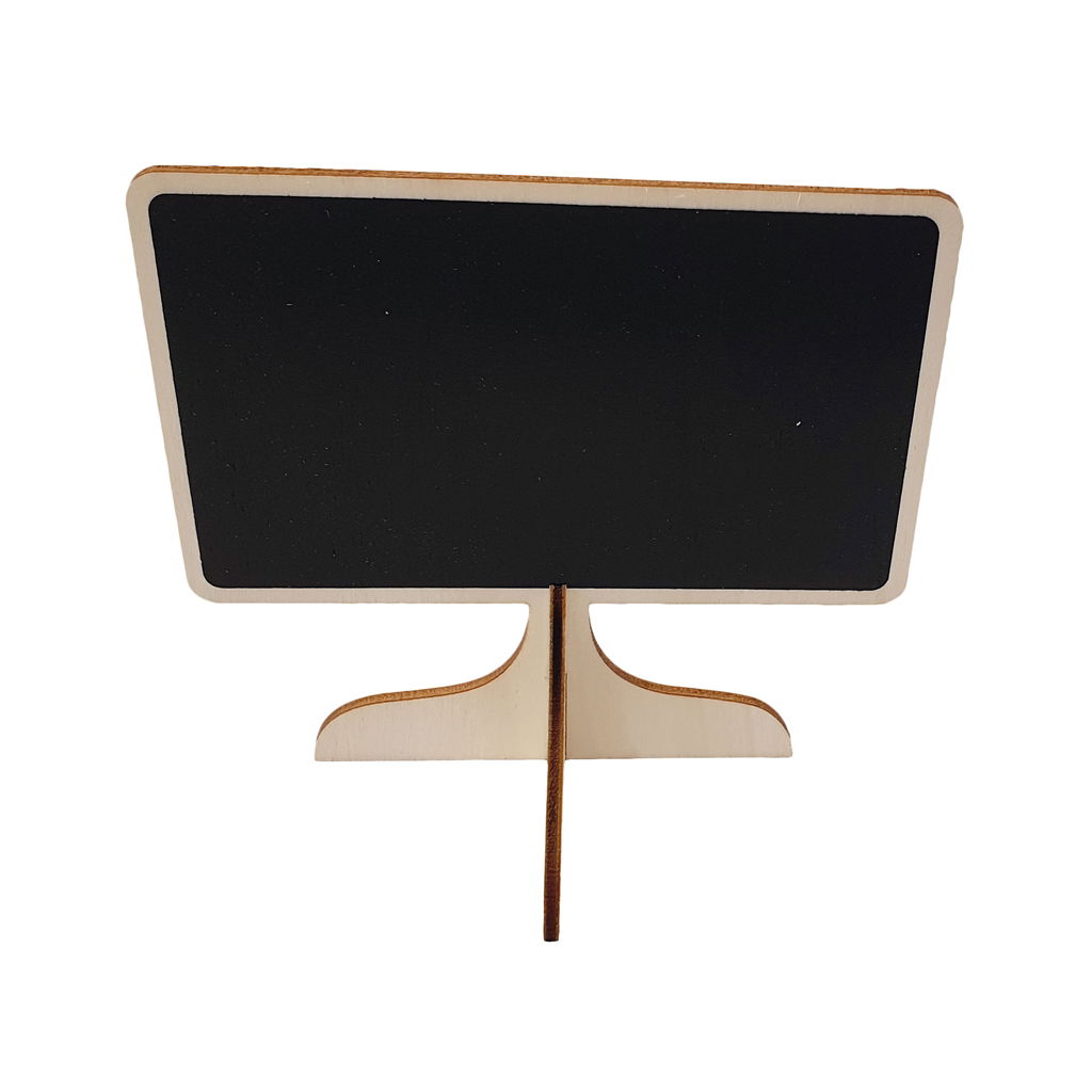 Tafeldeko zum Stellen rechteckig, Holz, 13x10cm, 6 St./ Btl, schwarz, @ Tafel