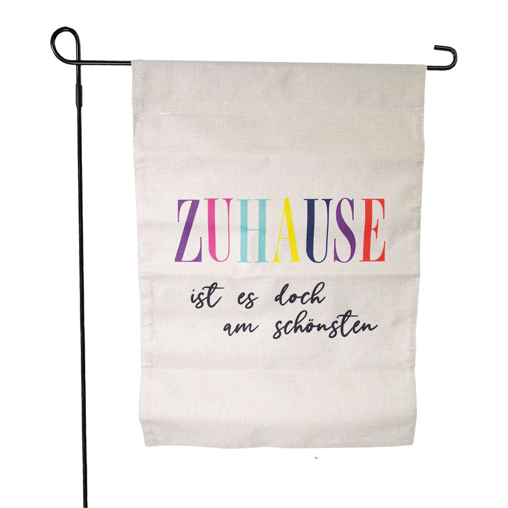 Gartenfahne mit Stab  Gartenfahne mit Stab