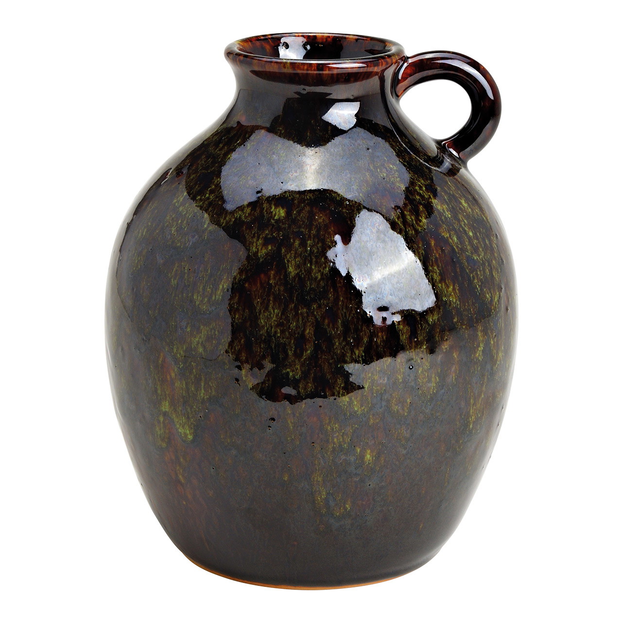 Groene keramische vaas, kan (B/H/D) 19x24x19cm Groene keramische vaas, kan (B/H/D) 19x24x19cm