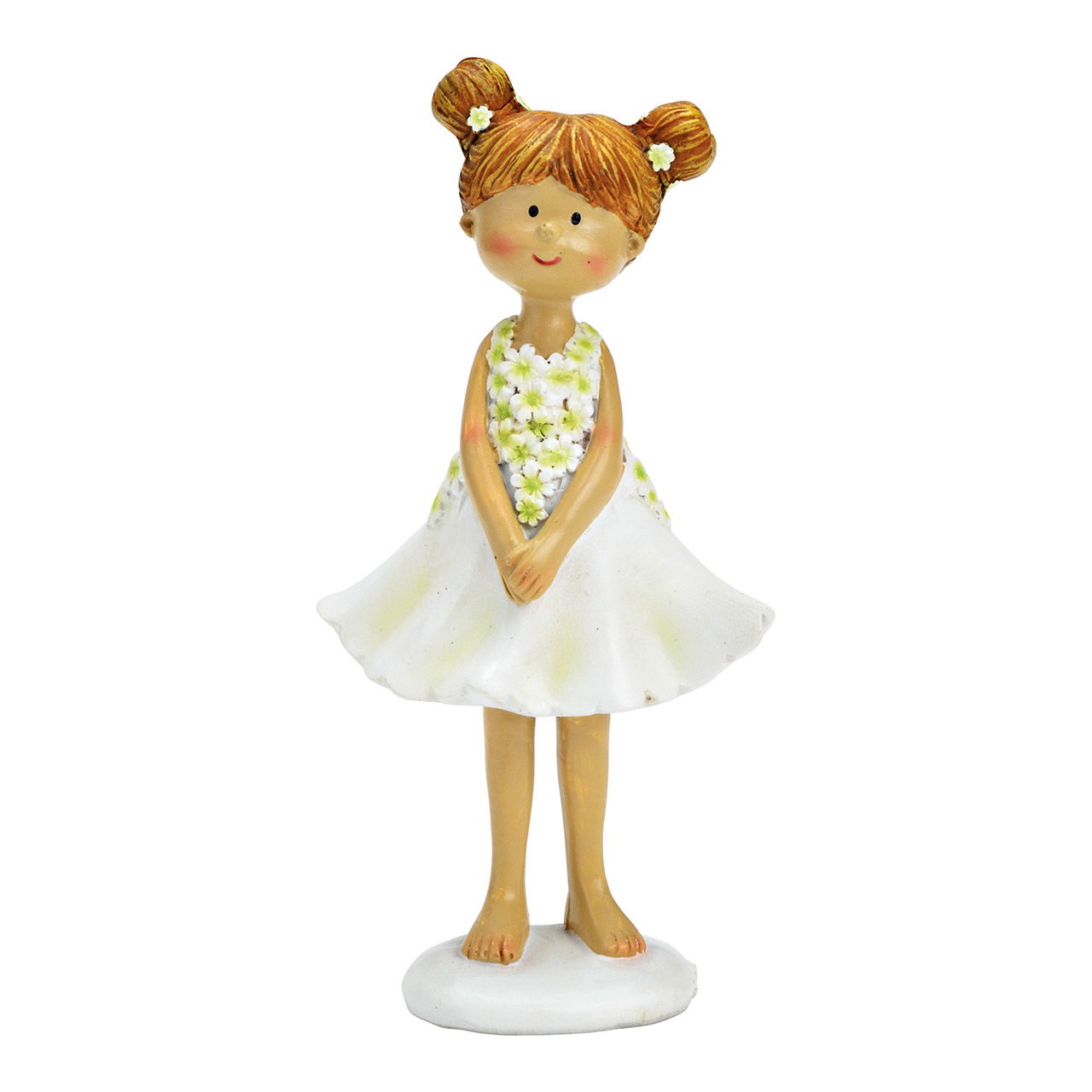 Flower girl poly white (W/H/D) 8x15x4cm