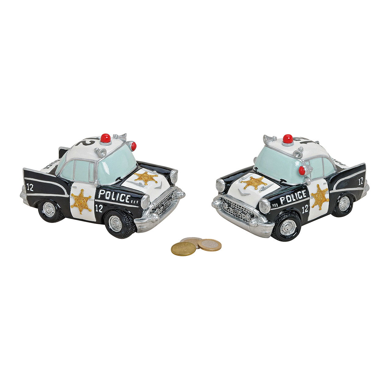 Spardose Polizeiwagen aus Poly, B17 x T10 x H9 cm Spardose Polizeiwagen aus Poly, B17 x T10 x H9 cm