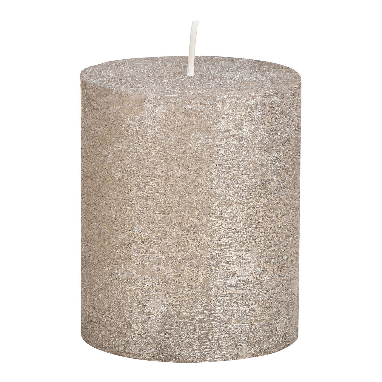 Candle shimmer finish, wax, grey (W/H/D) 10x12x10cm