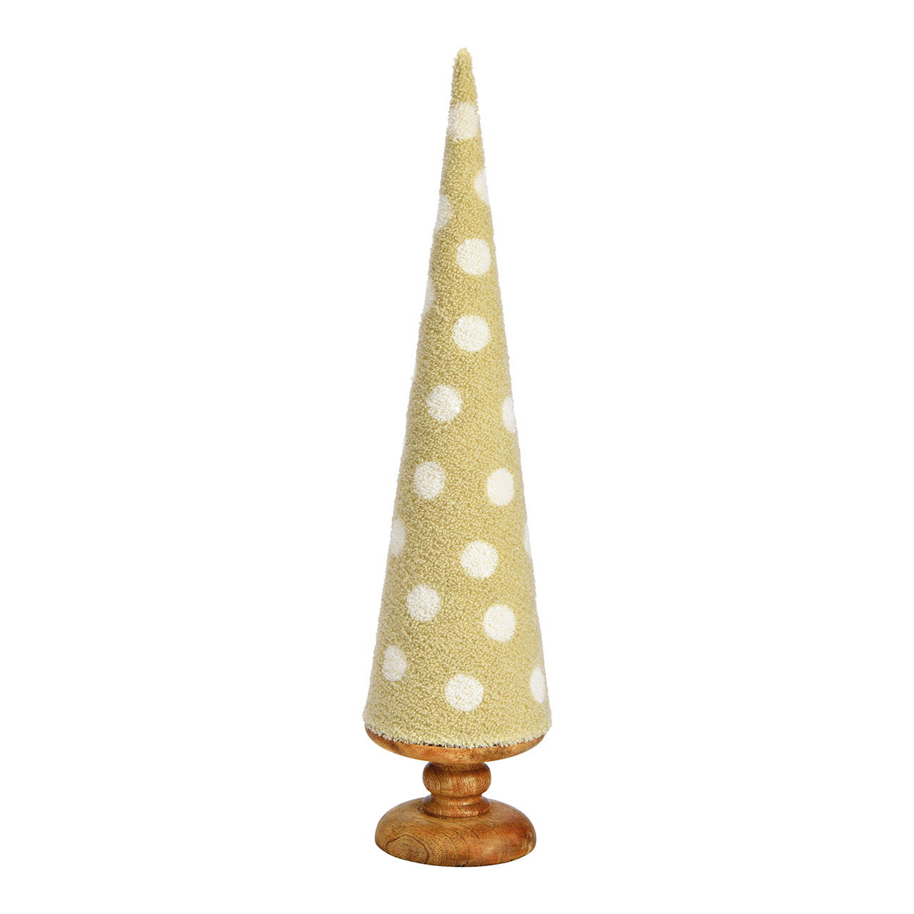Présentoir sapin en bois de manguier, textile beige clair (L/H/P) 13x54x13cm Bekleidung, Hut