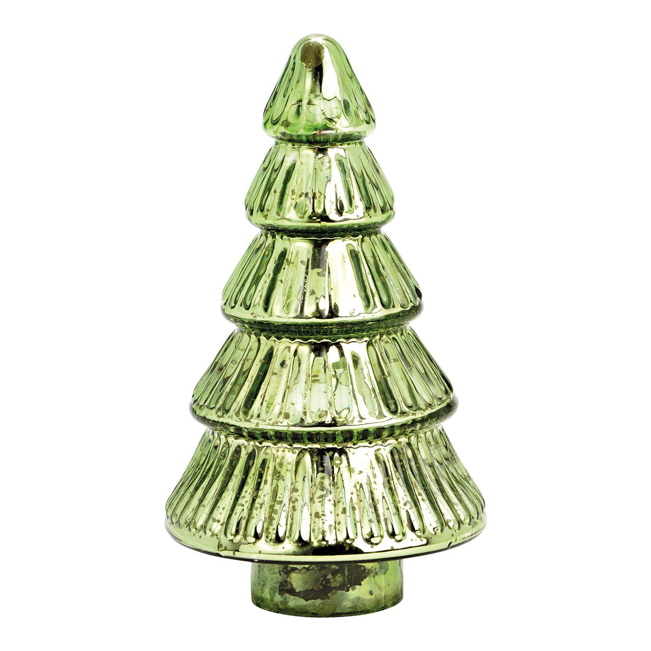 Green glass Christmas tree (W/H/D) 10x20x10cm