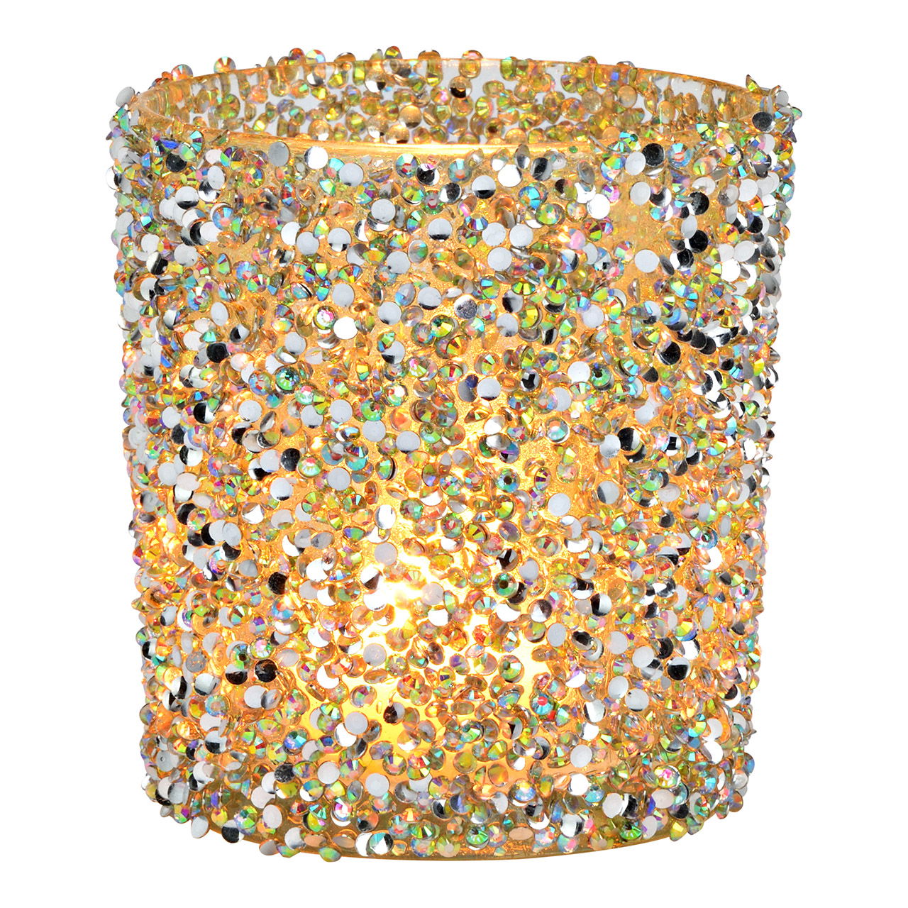 Lanterna in vetro con decorazioni glitter, colorata (L/H/D) 8x9x8cm Lanterna in vetro con decorazioni glitter, colorata (L/H/D) 8x9x8cm