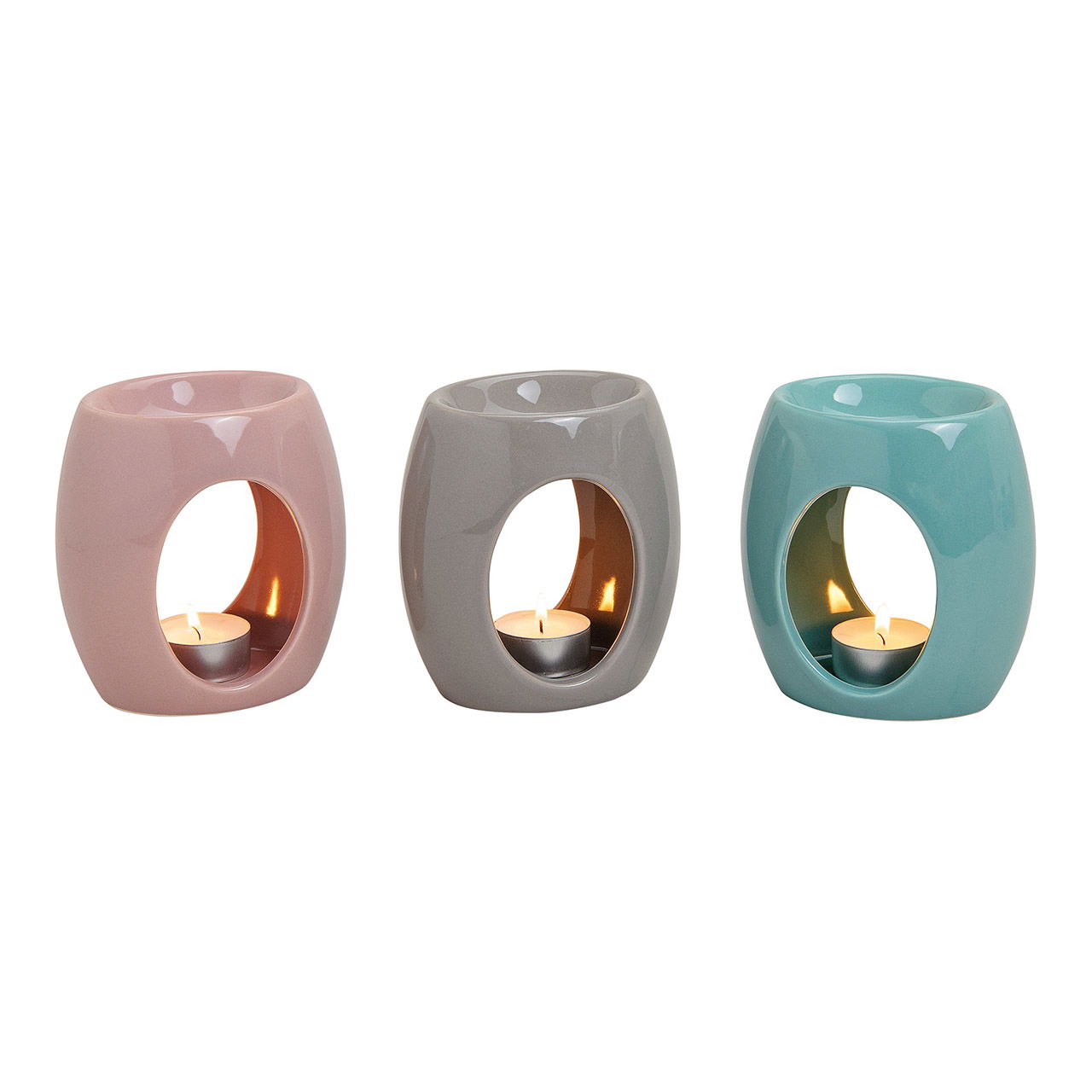 Duftlampe aus Keramik, 3-fach sortiert, B11 x T7 x H12 cm Duftlampe aus Keramik, 3-fach sortiert, B11 x T7 x H12 cm