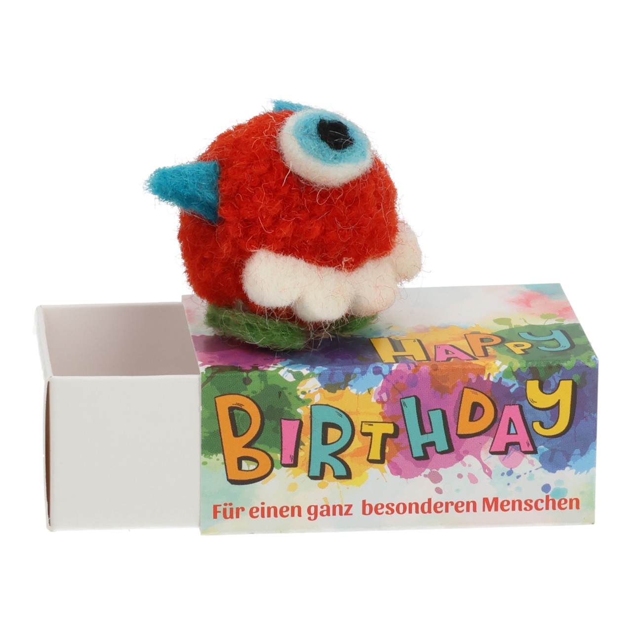 Hochstapler, Kleintierfigur, Flauschig, Neonfarben, Kuscheltier