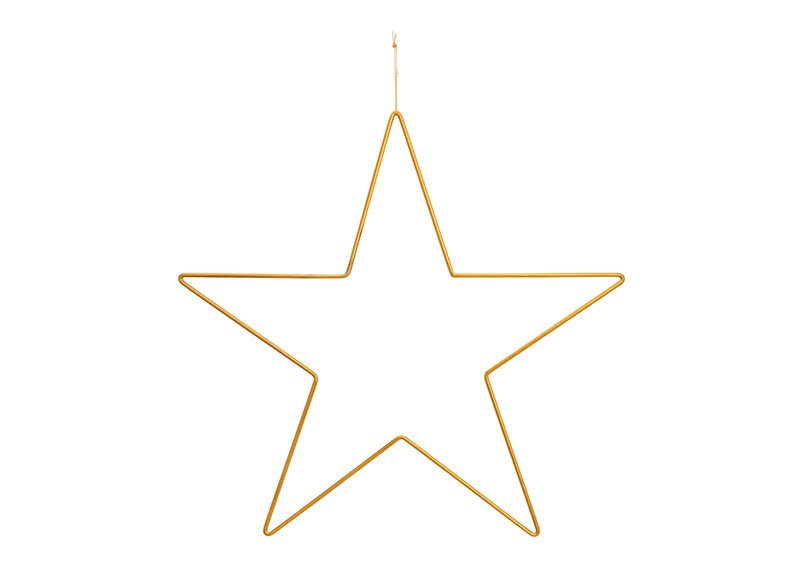 Appendino stella di metallo oro (W/H) 50x50cm
