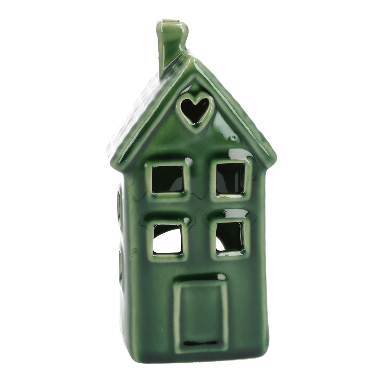Windlicht Haus aus Porzellan grün (B/H/T) 8x16x6cm Munition, Granate, Waffe, Zubehör