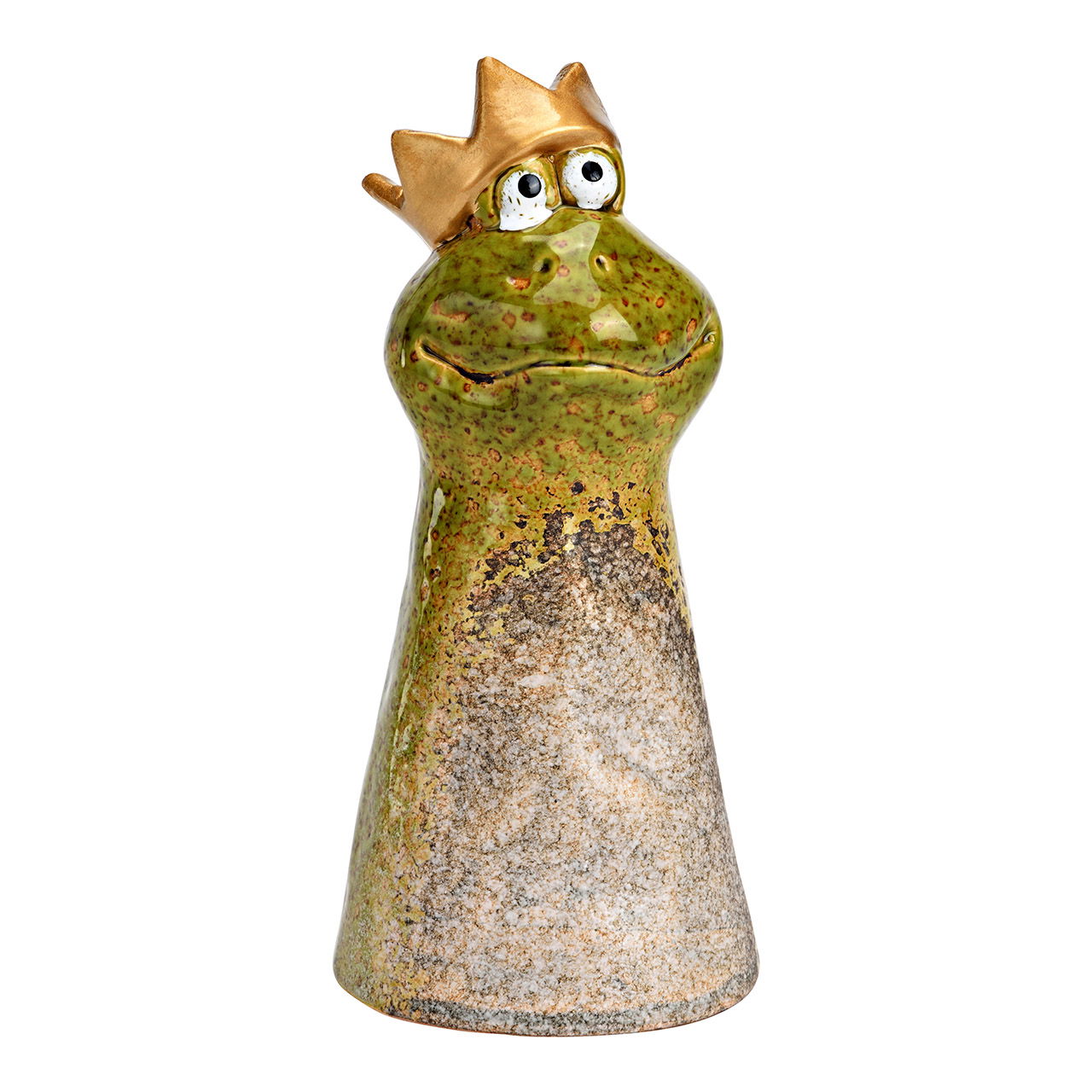 Sgabello steccato frog king in gres verde (L/H/D) 8x18x8cm