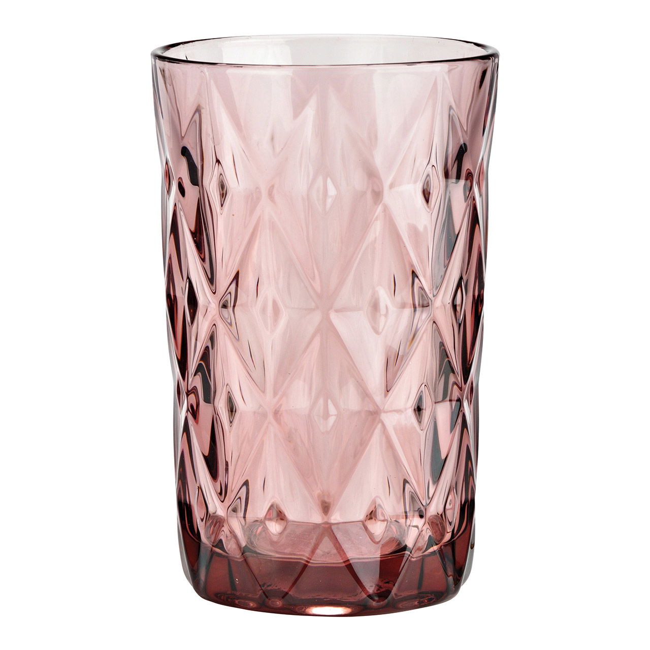 Trinkglas aus Glas, Pink (B/H/T) 8x13x8cm Trinkglas aus Glas, Pink (B/H/T) 8x13x8cm