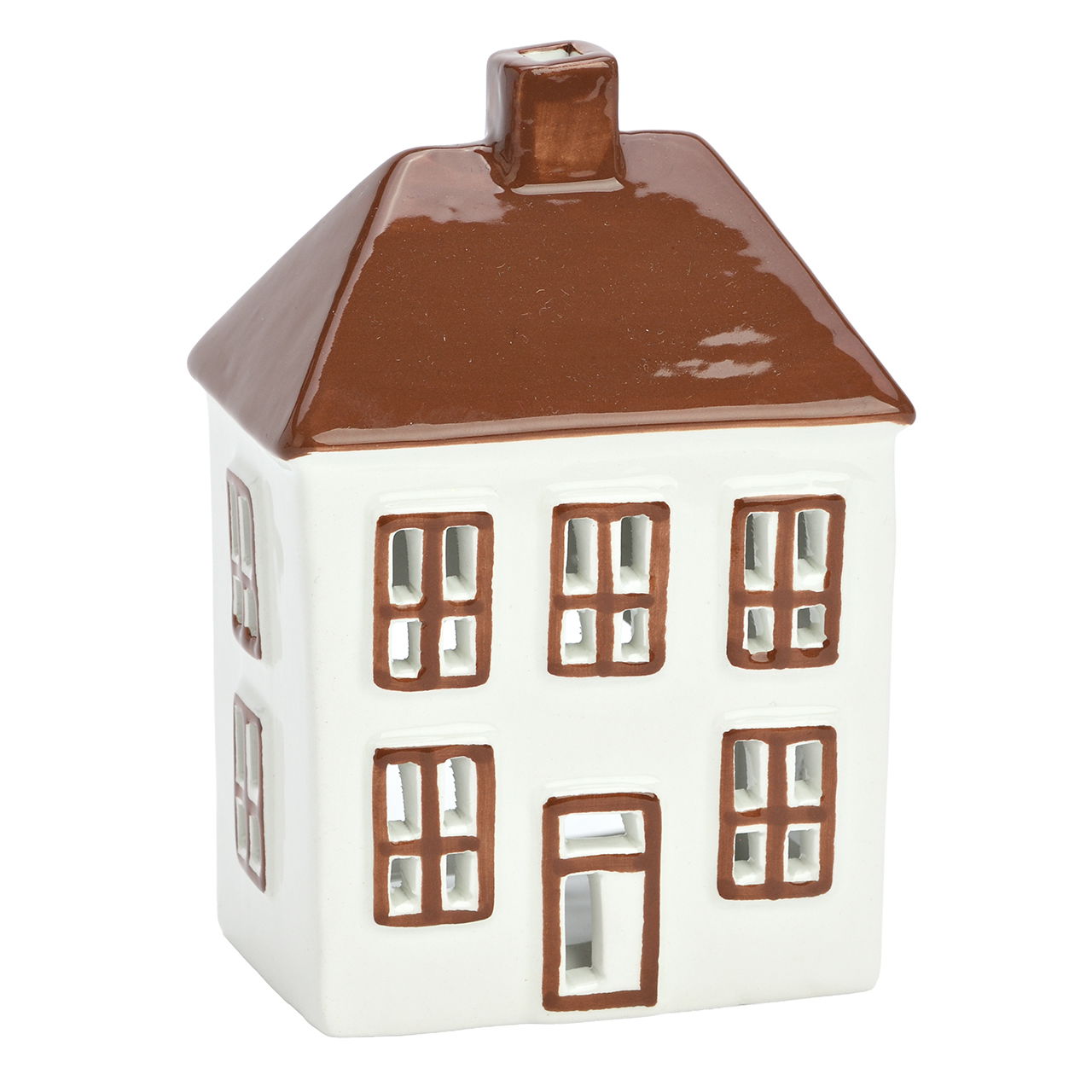 Lanterna in ceramica marrone (L/H/D) 9x13x6cm Töpferei, Kunst, Porzellan, Glas