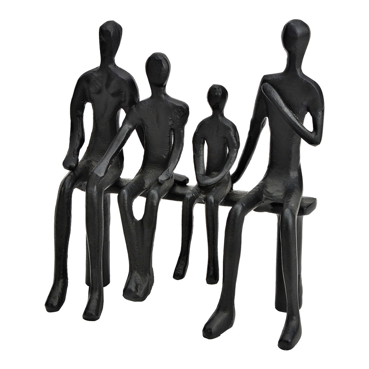 Figura di famiglia stand-up in metallo nero (L/H/D) 23x24x10cm Figura di famiglia stand-up in metallo nero (L/H/D) 23x24x10cm