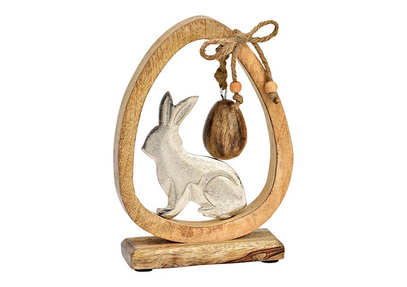Expositor Hare de madera de mango/metal natural (A/A/P) 14x20x5cm