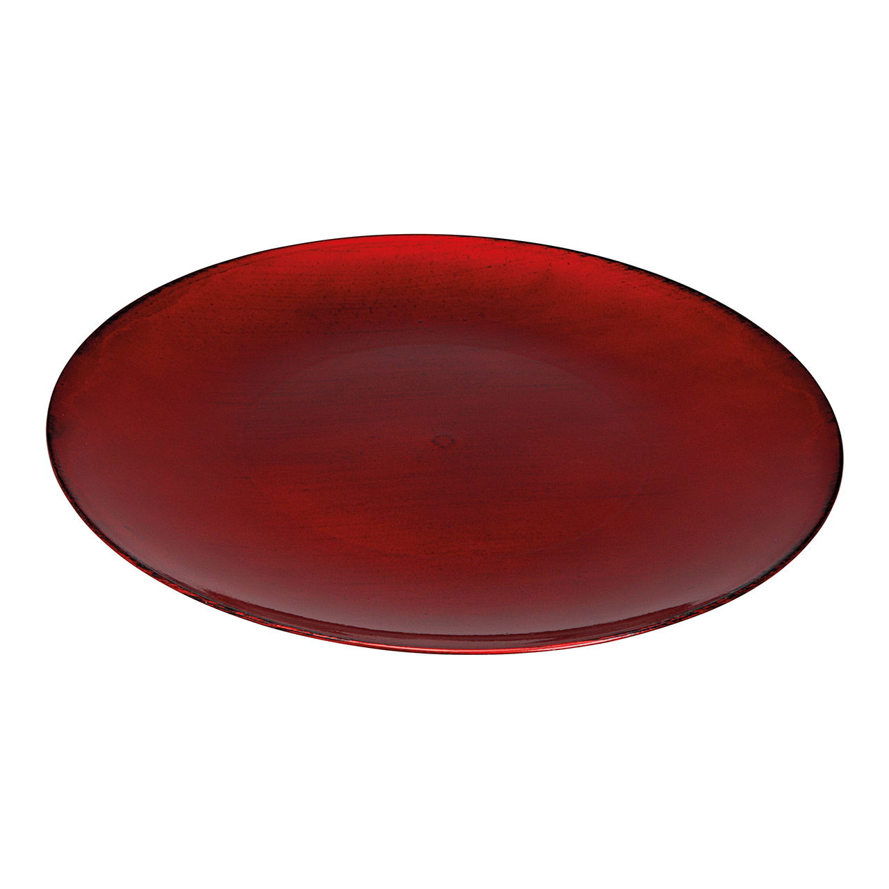 Decoratief plastic bord, rood Ø 40cm