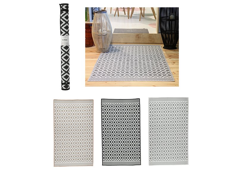 carpet table Outdoor White 3-ass, 90x150 cm made by Polypropylen 