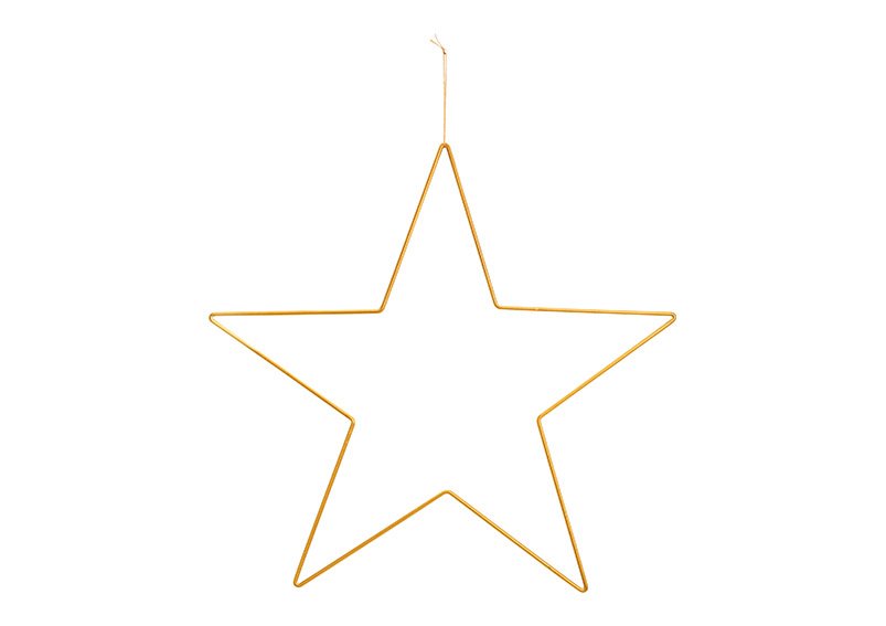 Appendino stella di metallo oro (w/h) 40x40cm