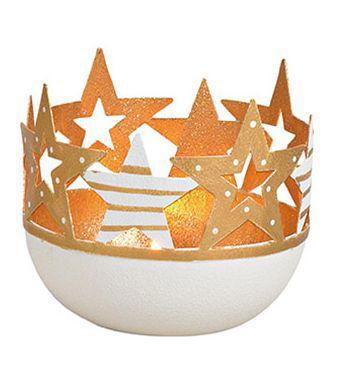 Windlicht Baum, Stern Dekor aus Metall Gold 2-fach, (B/H/T) 8x8x8cm Windlicht Baum, Stern Dekor aus Metall Gold 2-fach, (B/H/T) 8x8x8cm